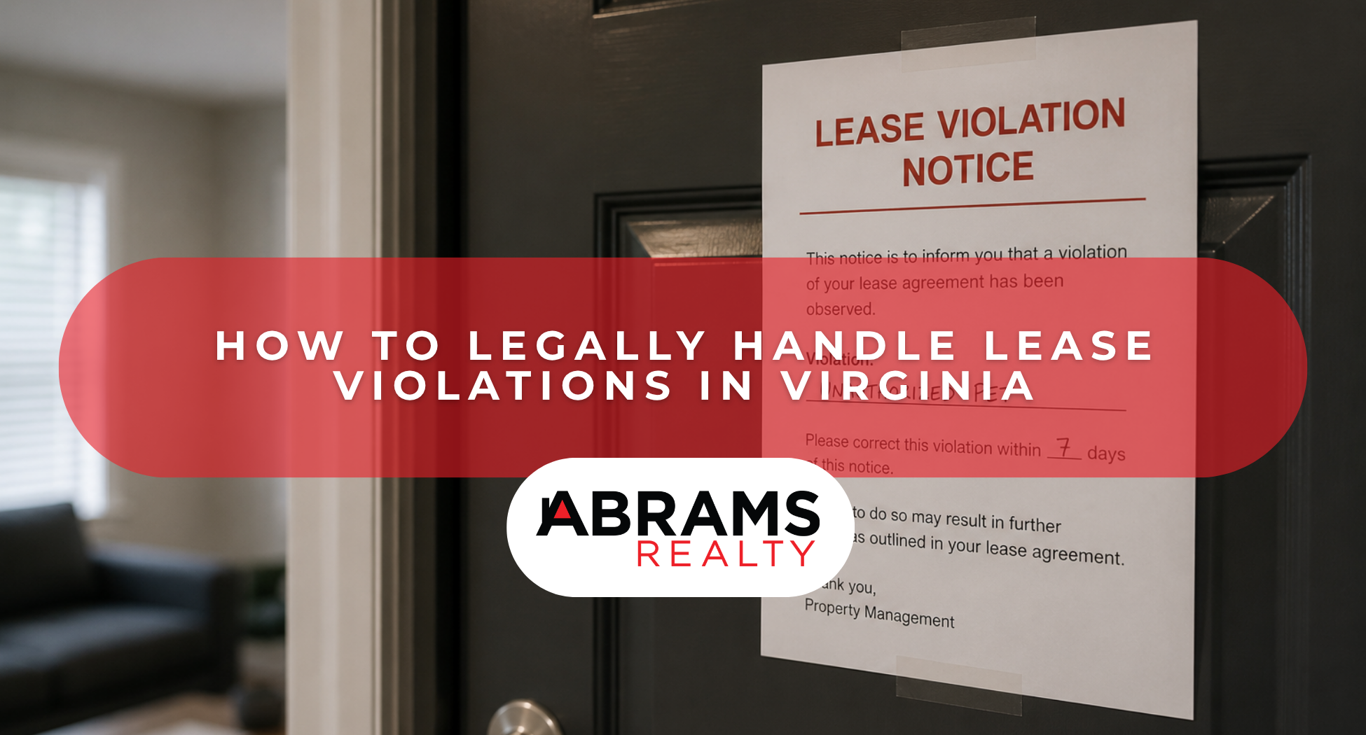 How to Legally Handle Lease Violations in Virginia